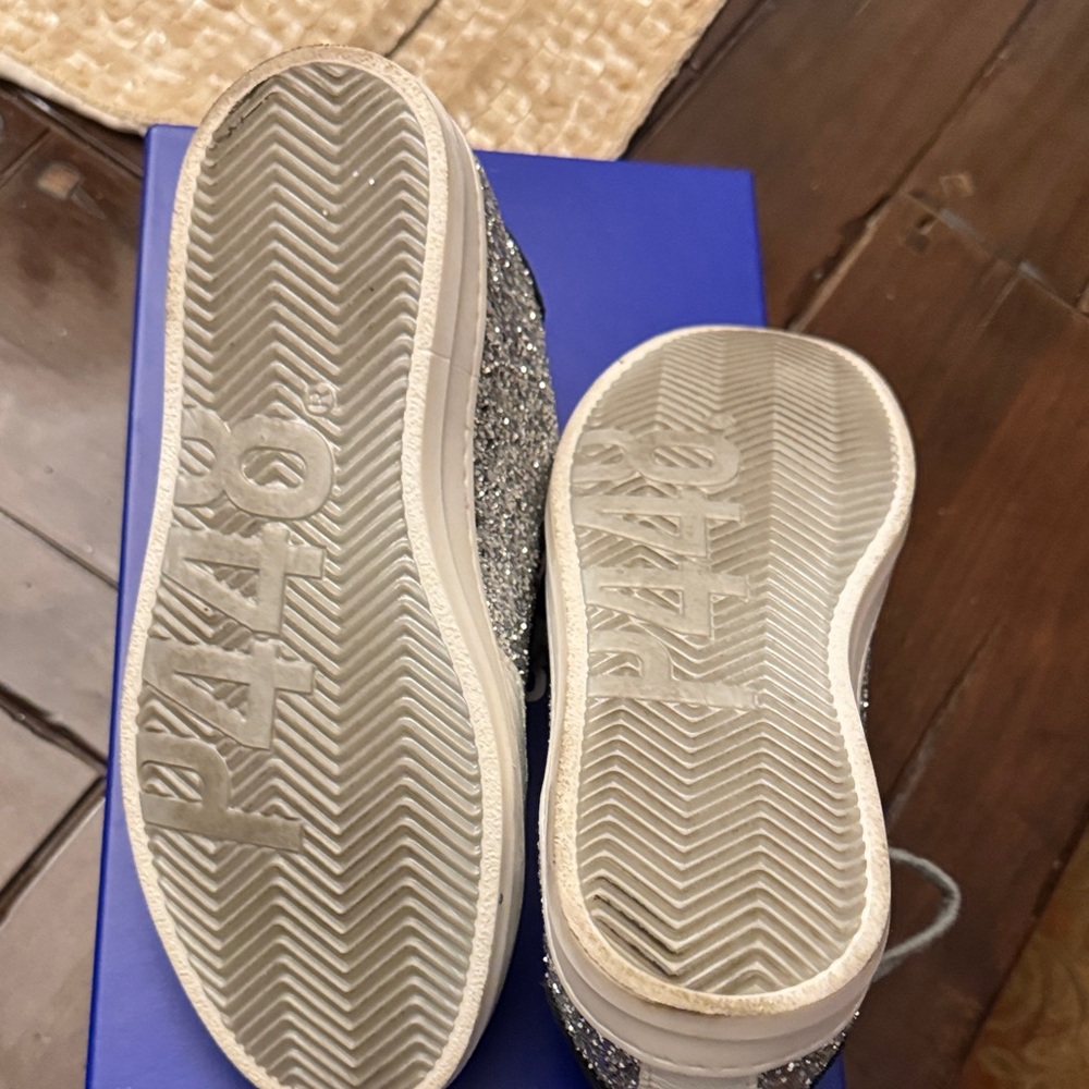 Silver Glitter Women's Sneakers - Picture 5 of 6